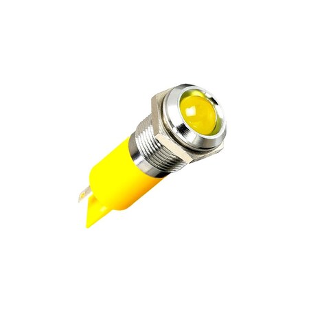 Apem Inc Single Color Led  Yellow  Diffused Q14P1CXXY12E